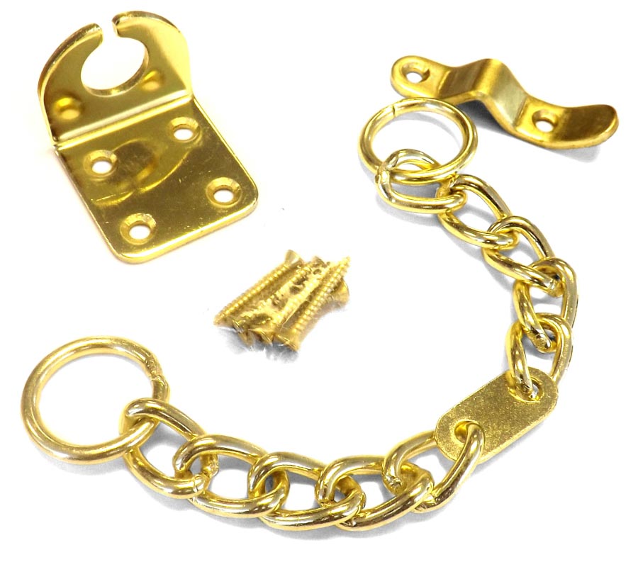  Door Furniture - Gold Security Chain