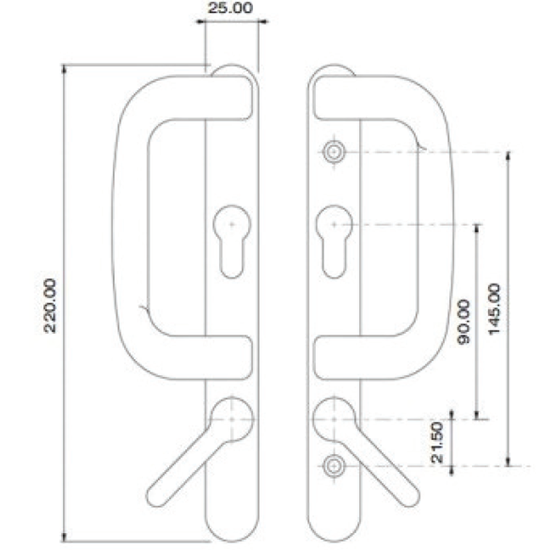 Inline Patio - Other Handle Dimensions